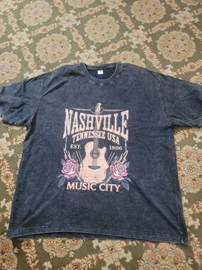 Nashville Music City Graphic Tee - Black